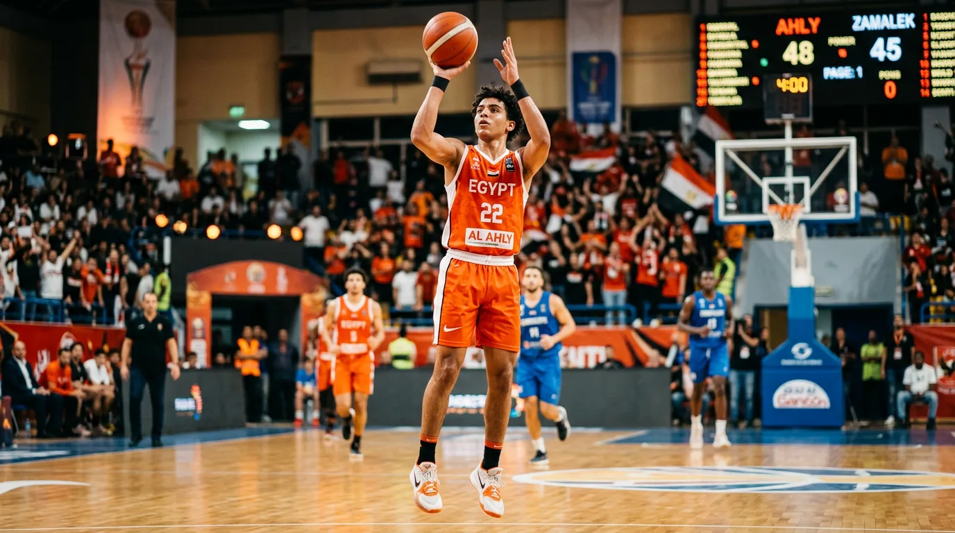 لاعب كرة سلة شاب يمارس التدريب في أكاديمية نايل هوبس مارينرز